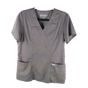 Grey's Anatomy Women's Scrub Top Size Medium Gray